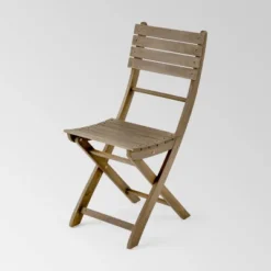 Westmount 3pc Half-Round Folding Acacia Wood Bistro Set - Gray - Christopher Knight Home -VIDAXL Sale Store GUEST 43c5da90 01af 41d4 a924 71d2d28ecfa3