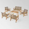 Hampton 6pc Wood & Wicker Chat Set - Natural/Gray - Christopher Knight Home 20 Hampton 6pc Wood & Wicker Chat Set - Natural/Gray - Christopher Knight Home -VIDAXL Sale Store GUEST 4619dc82 7baf 4999 ade0 14057ec48312