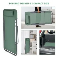 Tangkula 2 PCS Beach Chair Lounger Reclining Folding Chair W/3-Position Adjustable Backrest Blue/Orange/Green -VIDAXL Sale Store GUEST 46ea0809 f134 45cf 864f edd1537686c8