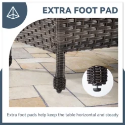 UPTIOT Rectangular Wicker Outdoor Coffee Table Brown -VIDAXL Sale Store GUEST 498f2900 9620 4432 b6fb a4d872287255