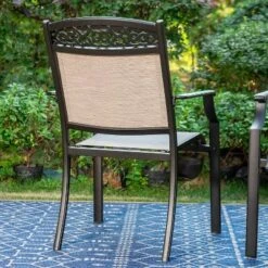 7pc Outdoor Dining Dining Set With Metal Slat Top Table & Cast Aluminum Chairs - Captiva Designs -VIDAXL Sale Store GUEST 4a77c5ed 2711 40c7 8129 a8f67812de81 2