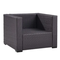 Biscayne Armchair With White Cushions - Brown/White - Crosley -VIDAXL Sale Store GUEST 4c24fe0b 19c0 498a 9b6c 9d5fd7bf84a0