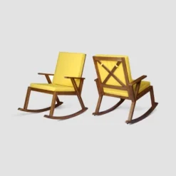 Champlain 2pk Acacia Wood Rocking Chair - Christopher Knight Home -VIDAXL Sale Store GUEST 4cf2bb4d 7c29 4229 a16e 49f6ff828a0e
