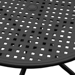 5pc Outdoor Dining Set With 42" Modern Ornate Outdoor Mesh Aluminum Round Patio Dining Table & Checker Chairs - Black - Oakland Living -VIDAXL Sale Store GUEST 4d52ce94 5a77 41d9 aa46 db3fb56eb843