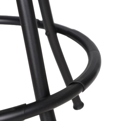 5pc Outdoor Bar Set With Swivel Stools With Cushions & Metal Table - Beige - Captiva Designs 6 5pc Outdoor Bar Set With Swivel Stools With Cushions & Metal Table - Beige - Captiva Designs - Image 6