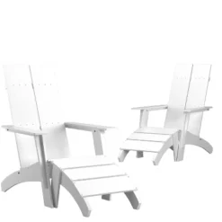 Emma And Oliver Set Of 2 Indoor/Outdoor 2-Slat Adirondack Style Chairs & Footrests -VIDAXL Sale Store GUEST 4e167e3d 7b25 4bd5 8bc4 b337340f93c2