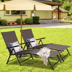 Tangkula 2PCS Chaise Lounge Adjustable Patio Poolside Recliner Chair Outdoor -VIDAXL Sale Store GUEST 4e878fe2 1b87 426e ac91 a9fb1b84bd00