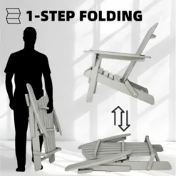 SKRAN Outdoor Folding Adirondack Chair Set Of 2 With Pre-Assembled BackRest, Wood Patio Chair For Garden Backyard Porch Poo -VIDAXL Sale Store GUEST 4feadbf2 4c51 4029 8058 6b947786ce39