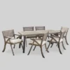 Della-Hermosa 7pc Acacia Wood Dining Set - Gray - Christopher Knight Home -VIDAXL Sale Store GUEST 507eb9ef 9980 4c3d b83f 5def9d462fe9