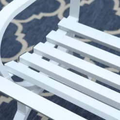 Outdoor Single Seat Steel Patio Chair - White - Captiva Designs -VIDAXL Sale Store GUEST 5162cd1e abd9 4716 a197 21aadeb49a61