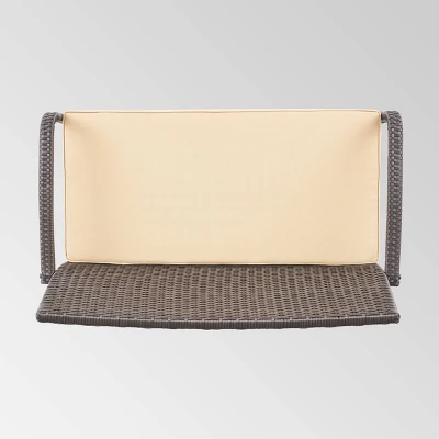 Cordoba 8pc Wicker Chat Set - Brown/Tan - Christopher Knight Home 2 Cordoba 8pc Wicker Chat Set - Brown/Tan - Christopher Knight Home - Image 2