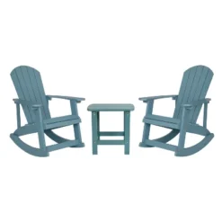 Flash Furniture Set Of 2 Savannah All-Weather Poly Resin Wood Adirondack Rocking Chairs With Side Table -VIDAXL Sale Store GUEST 51df23fb 38e0 4e48 a0bb 9c8c8f2bcd3b