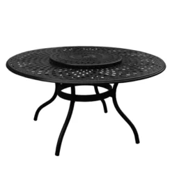 7pc Outdoor Dining Set With 59" Ornate Mesh Aluminum Round Table & Modern Chairs - Black - Oakland Living 7 7pc Outdoor Dining Set With 59" Ornate Mesh Aluminum Round Table & Modern Chairs - Black - Oakland Living -VIDAXL Sale Store GUEST 52121aec 1289 40c5 a8d3 5d90c4062dee