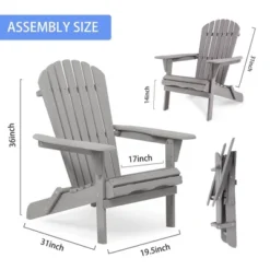 VASIP Set Of 2 Folding Adirondack Chair Outdoor Adirondack Chair Weather Resistant For Garden, Lawn, Backyard -VIDAXL Sale Store GUEST 52bc6e72 4ddf 44e1 9141 8580d316883c