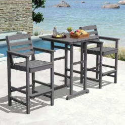 Hyleory 3-Piece HDPE Outdoor Patio Bar Set With Bar Stools -VIDAXL Sale Store GUEST 52f52dd3 a816 436e a175 e3c1b07a7565