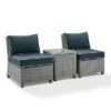 Bradenton 3pc Wicker Armless Chairs With Side Table - Crosley -VIDAXL Sale Store GUEST 536dd5f7 87e0 444f abce ac00ffd09d5a