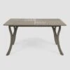 Hermosa Rectangular Acacia Wood Dining Table - Gray - Christopher Knight Home -VIDAXL Sale Store GUEST 5405545f 2621 4785 a9e0 7110e8bd4b56