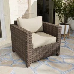 EAGLE PEAK Harbor Haven Hand-Woven Wicker Patio Chair With All Weather Resistant Deep Seat & Wide Rattan, Patio Furniture Chairs 15 EAGLE PEAK Harbor Haven Hand-Woven Wicker Patio Chair With All Weather Resistant Deep Seat & Wide Rattan, Patio Furniture Chairs -VIDAXL Sale Store GUEST 550c0794 c764 4ac3 8575 52cfb1e68d3d