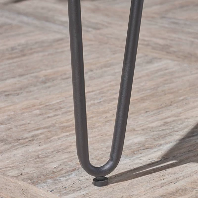 Jane Wood/Metal Patio Industrial Bench - Gray - Christopher Knight Home 2 Jane Wood/Metal Patio Industrial Bench - Gray - Christopher Knight Home - Image 2