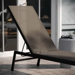 Emma And Oliver Set Of 2 Textilene Adjustable 5 Position Patio Chaise Lounge And Metal Frame -VIDAXL Sale Store GUEST 5705d790 1eef 4cf7 9c67 1d357a19babd