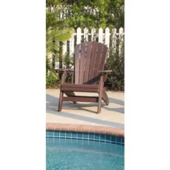 Brown Adirondack Chair ¨C Sturdy HDPE Poly Lumber For Poolside, Patio, And Garden Relaxation -VIDAXL Sale Store GUEST 5740a94d 0fb6 4cb7 9334 1cb1aaba1fb6