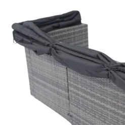 Isabel 7-Piece PE Wicker Rattan Patio Conversation Set, Patio Sectional Sofa Set With Retractable Canopy, Outdoor Furniture - Maison Boucle -VIDAXL Sale Store GUEST 577d9d42 6911 4643 a196 1fca8fd1656c