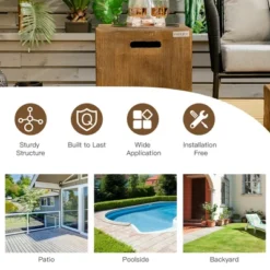 Costway 16'' Outdoor Hideaway Table Propane Tank Cover For Standard 20 LBS Propane Tank -VIDAXL Sale Store GUEST 57f524a4 c5d8 43a9 ba9e 80963be58596