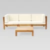 Brava 4pc Acacia Modular Sofa And Table Set - Teak/Beige - Christopher Knight Home -VIDAXL Sale Store GUEST 5a30747b a54e 43cd a0b4 e3008b6a2d2b