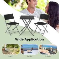 Costway 3PCS Patio Folding Rattan Bistro Set Chairs Backrest Table Garden Deck 17 Costway 3PCS Patio Folding Rattan Bistro Set Chairs Backrest Table Garden Deck -VIDAXL Sale Store GUEST 5d0338b5 142e 49c1 abf8 1e57c4b8a558