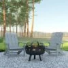 Emma And Oliver Three Piece Hartford Camping Set With Two Faux Wood Adirondack Chairs And Star And Moon Fire Pit With Mesh Cover -VIDAXL Sale Store GUEST 5d9eb7d1 3dfc 47a0 85a3 9c28a9339e8e