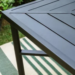 7pc Outdoor Dining Set With Sling Chairs & Large Rectangle Table With Umbrella Hole - Captiva Designs -VIDAXL Sale Store GUEST 5e2f6bb0 ca02 4e32 99e4 9871af9626aa