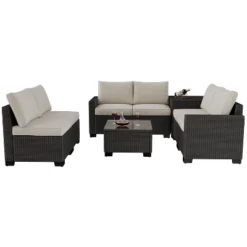 Garvee Outdoor Patio Furniture Set, 8 Piece Patio Rattan Sectional Couch Set,Wicker Patio Conversation Sets With With Storage Box & Glass Top Table 10 Garvee Outdoor Patio Furniture Set, 8 Piece Patio Rattan Sectional Couch Set,Wicker Patio Conversation Sets With With Storage Box & Glass Top Table -VIDAXL Sale Store GUEST 5e5545f9 f035 46f8 a8f8 34d75acdf960