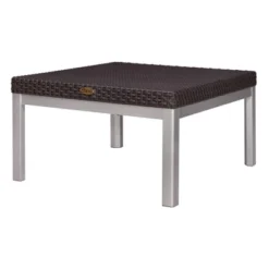 Russ Rattan Coffee Table With Aluminum Legs - Lagoon -VIDAXL Sale Store GUEST 5eee7559 59ca 4d86 976a 286d6a226c2f