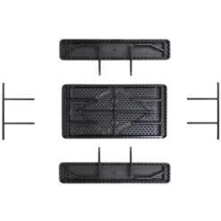 Gardenised Gray Outdoor Foldable Woodgrain Portable Picnic Table Set, 5 Feet Long -VIDAXL Sale Store GUEST 6071aec4 9ca7 44f3 bf0c 4834819013ef