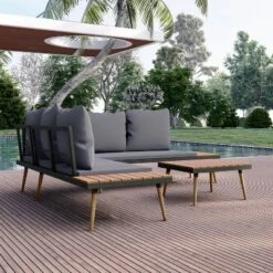 Stellar 4pc Outdoor Aluminum Sectional Set With Tables & Cushions - DUKAP -VIDAXL Sale Store GUEST 608e86de bce8 47a9 b049 2684b04ea29c