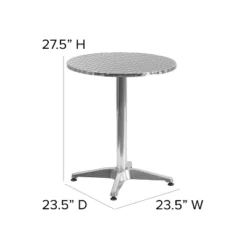 Emma And Oliver 23.5" Round Aluminum Indoor-Outdoor Table -VIDAXL Sale Store GUEST 614d2a24 2239 40ec 8180 d967fbedbc2b