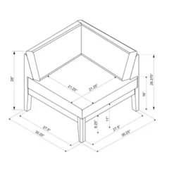 Summerlyn Corner Chair - Linon -VIDAXL Sale Store GUEST 61644578 a763 4d40 a964 ba3fd1e437dd