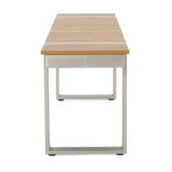 Otero 6pc Outdoor Aluminum Dining Set - Natural/Gray/Silver - Christopher Knight Home -VIDAXL Sale Store GUEST 61c66556 a5c3 43ff 8f39 4b2fc22a5d0f