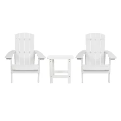 Emma And Oliver Three Piece Hammond Adirondack Style Conversation Set With Two Chairs And Matching Side Table For Indoor And Outdoor Use 29 Emma And Oliver Three Piece Hammond Adirondack Style Conversation Set With Two Chairs And Matching Side Table For Indoor And Outdoor Use -VIDAXL Sale Store GUEST 636e1baf 9291 4309 abb3 f2a3367d44bc