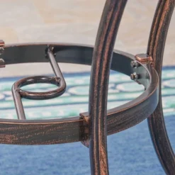 Tucson 32.5" Round Cast Aluminum Dining Table - Copper - Christopher Knight Home 7 Tucson 32.5" Round Cast Aluminum Dining Table - Copper - Christopher Knight Home -VIDAXL Sale Store GUEST 639794ca 52b5 4d60 9dac 470cd346e916