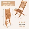 Tangkula Set Of 3 Outdoor Indonesia Teak Wood Bistro Dining Set Folding Chair & Table Slatted Patio -VIDAXL Sale Store GUEST 64961c51 b5f4 4e57 b4c2 df7ef514f5a3