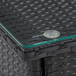 Parksville Rattan Side Table - Black - CorLiving -VIDAXL Sale Store GUEST 64c9492b 82e8 432b ba3f 9cf3eb9990c9