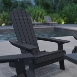 Merrick Lane Set Of 4 Poly Resin Folding Adirondack Lounge Chair - All-Weather Indoor/Outdoor Patio Chair -VIDAXL Sale Store GUEST 64d310d4 c78f 4e34 ae7d 3979ae8f3997