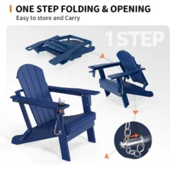 VINGLI Plastic Adirondack Chairs, Folding With Cup Holder, Waterproof HDPE Material, Comfortable 380lb Weight Capacity 8 VINGLI Plastic Adirondack Chairs, Folding With Cup Holder, Waterproof HDPE Material, Comfortable 380lb Weight Capacity -VIDAXL Sale Store GUEST 654278fb 562d 419e bd46 3d989dcee6fd