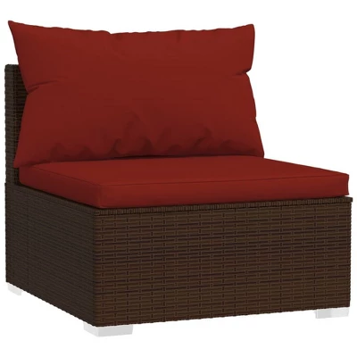 VidaXL Garden Lounge Set Brown PE Rattan Medium Modular 2 VidaXL Garden Lounge Set Brown PE Rattan Medium Modular - Image 2