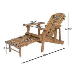 Rustic Foldable Acacia Wood Adirondack Chair With Slatted Design & Wide Armrests For Outdoor Use-Coolbibila -VIDAXL Sale Store GUEST 69491c90 daa5 41eb b6d6 bc7556360d88