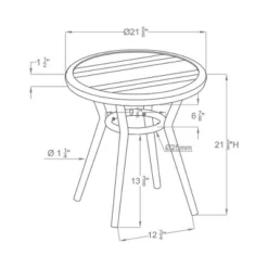 Arna Outdoor Side Table - Natural - MiBasics -VIDAXL Sale Store GUEST 697aad4f 1973 4d25 8625 98259ed73042
