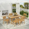 Christopher Knight Home Fawn 7 Pieces Outdoor Acacia Wood Dining Set, Teak