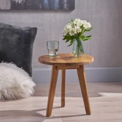 NicBex 15.75" Outdoor Round Side End Table,Acacia Wood Patio End Table,Small Compact Outdoor Coffee Table For Patio & Garden -VIDAXL Sale Store GUEST 6b594cbb 64ee 44da 8ff2 842ddcde9ece