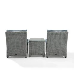 Bradenton 3pc Wicker Armless Chairs With Side Table - Crosley -VIDAXL Sale Store GUEST 6b9e289a 0a76 4eed 989b bf113810406c